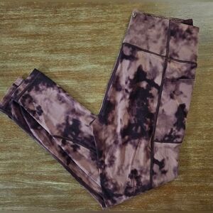 Victoria's Secret Purple Tie-Dye Leggings Womens Size 12 VS Leggings Workout
